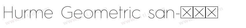 Hurme Geometric san字体转换
